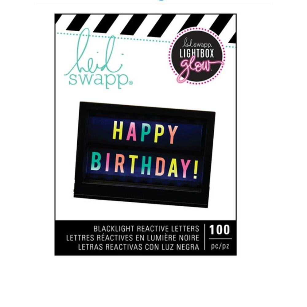 Heidi Swapp Lightbox Glow Inserts 100/Pkg-Multi Alphabet & Symbols